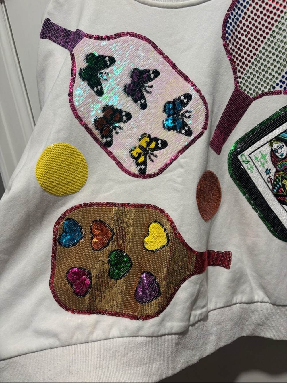 QUEEN OF SPARKLES pickleball crewneck sweatshirt - Picture 4 of 14